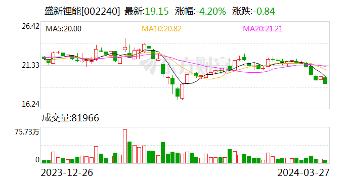 盛新锂能2023年业绩回落 将继续加大锂电领域投入