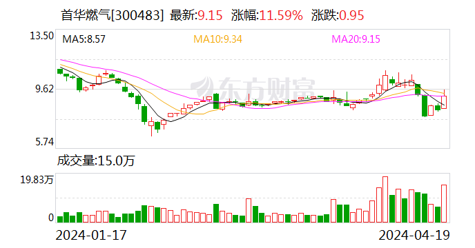 首华燃气：2023年亏损2.46亿元