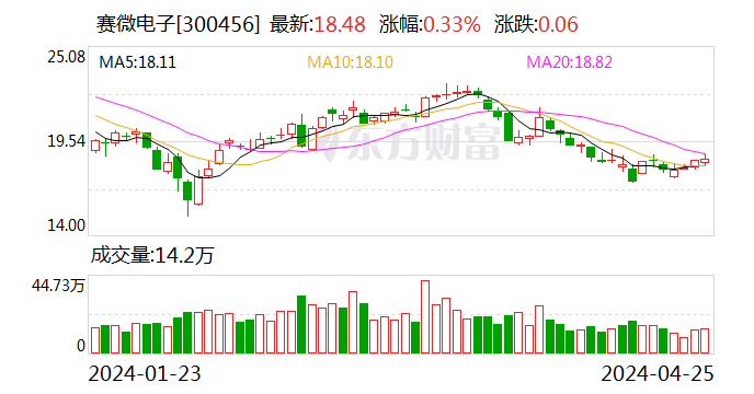 赛微电子：2024年第一季度亏损1165.98万元